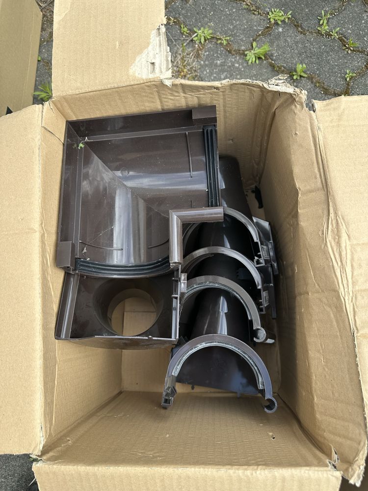 Scala Plastics elementy do rynien lej spustowy naroznik hak rynny