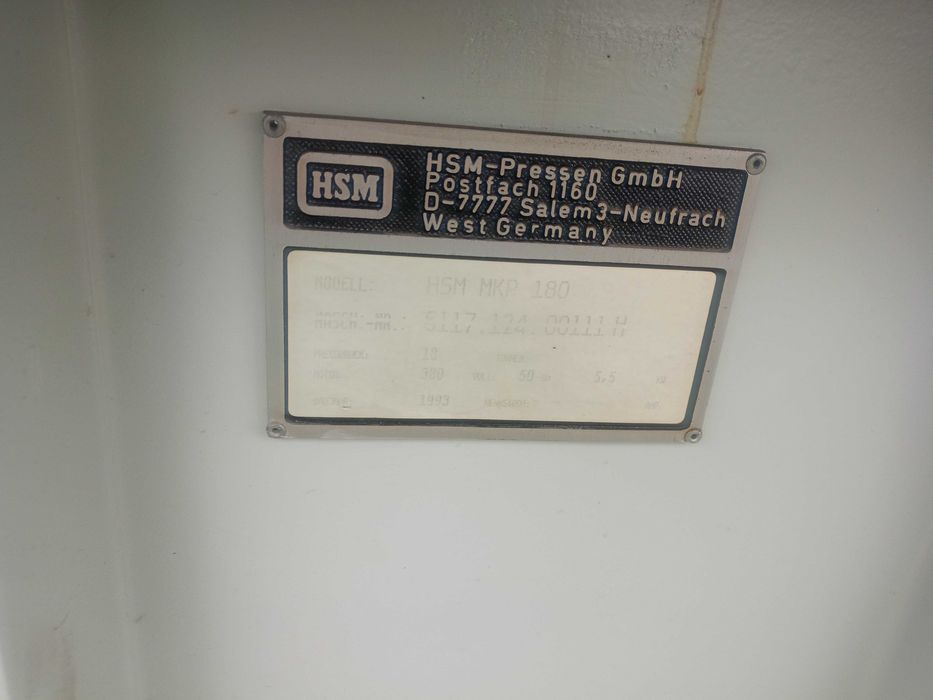 prasa zgniatarka hsm mkp180