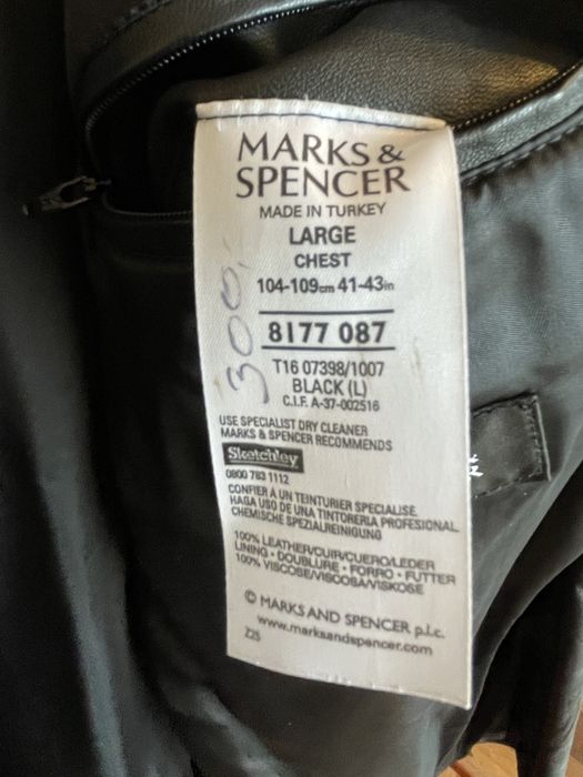 Vintage Kurtka Skórzana Marks&Spencer Oversize!