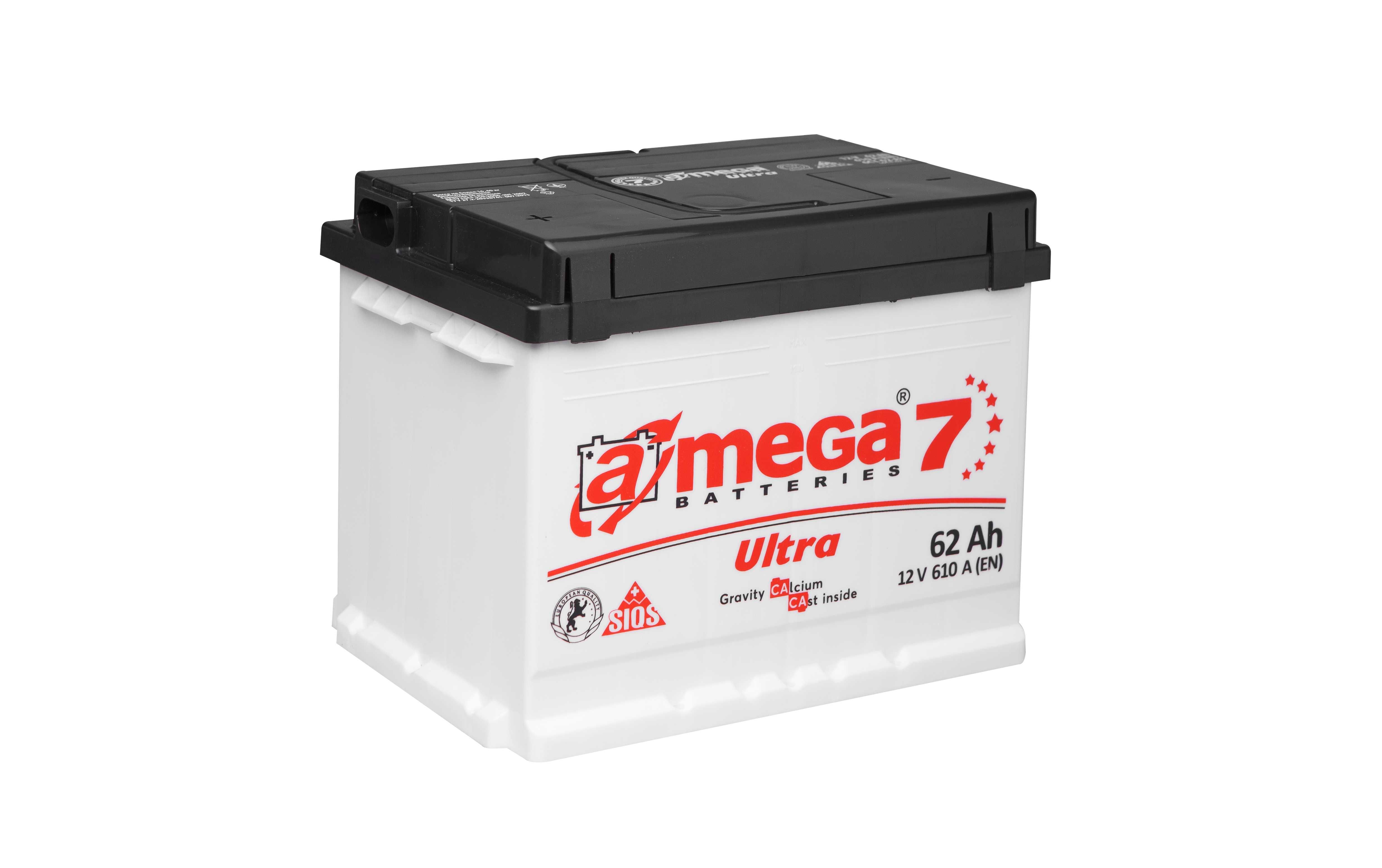 Akumulator Amega 62 Ah 610 A ULTRA M7- MegatexUkraina + GRATIS ZA 50ZŁ