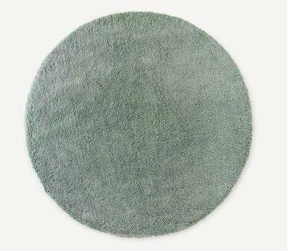Okrągły puszysty dywan z długim włosiem Leighton Zielony Ø120cm