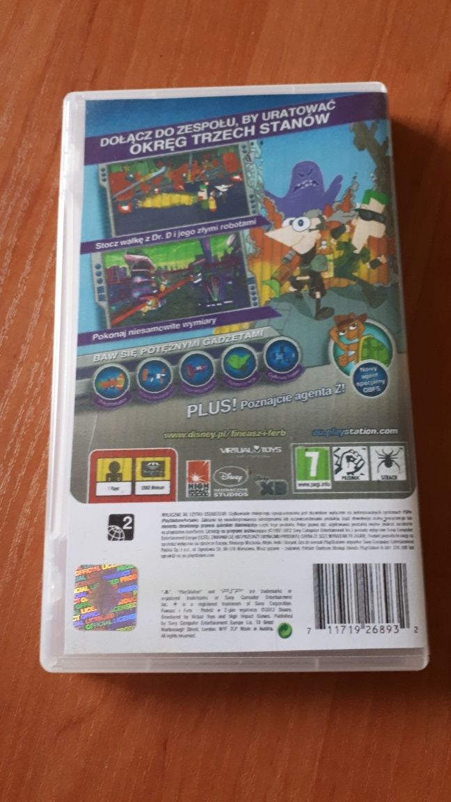 Gra Sony psp Fineasz i Ferb podróż w drugim wymiarze PL