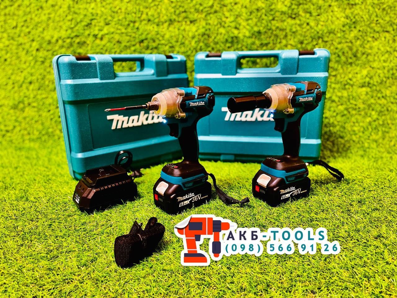 Makita 2/1 Болгарка DGA504 + Гайковерт DTW475BL. 38V-8A. BRUSHLESS