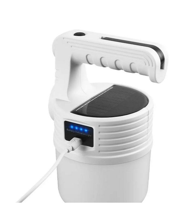 Кемпінгова лампа - ліхтар акумуляторна 1200мАч USB на сонячній панеллю
