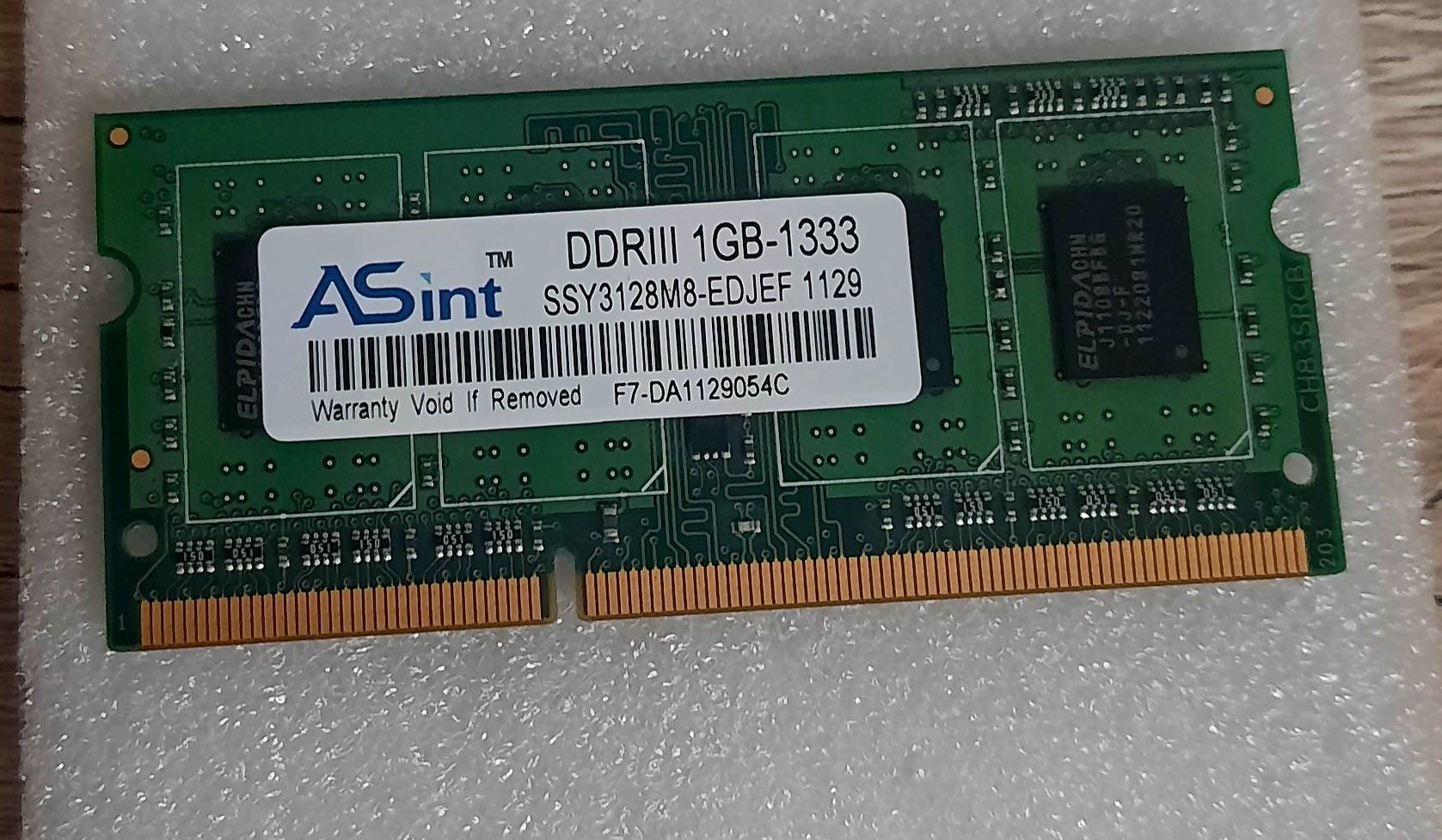 Оперативная Память ОЗУ Asint 1Gb DDR3 1333MHz