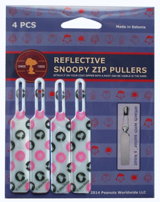 Zippers Reflectores do Snoopy - escola