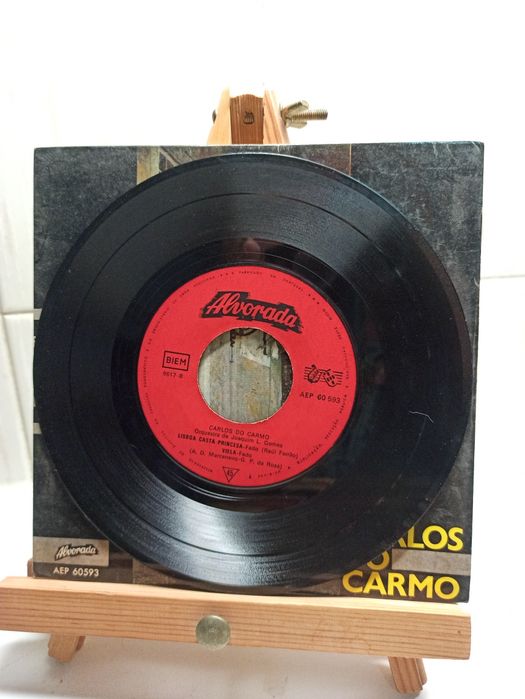 6 Discos de vinil 45 RPM Carlos do Carmo década de 1970