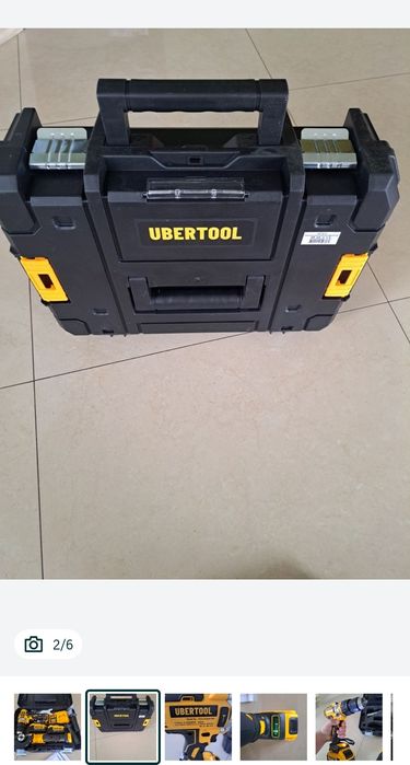 Zestaw szlifierka 125mm plus wkrętarka z udarem 2x aku 6ah plus ladowa