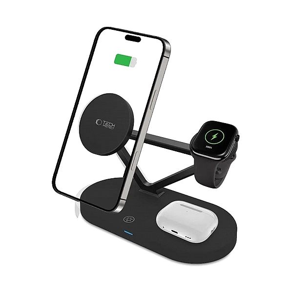 Ładowarka bezprzewodowa Tech-Protect QI15W-A41/3w1 z MagSafe do urządz