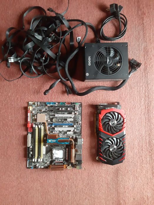 Блок живлення EVGA 1000GQ Відеокарта rx570 4gb