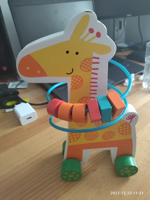 Żyrafa Toys4us drewno niemowlę zabawka mula