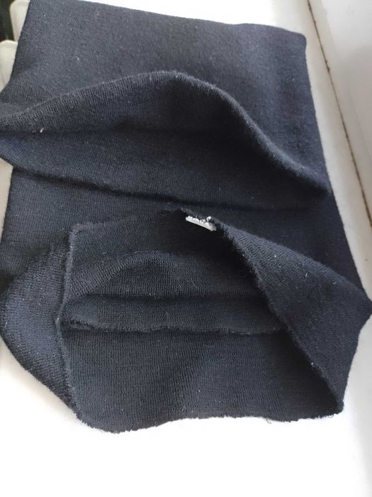 Szal komin wojskowy gruby czarny