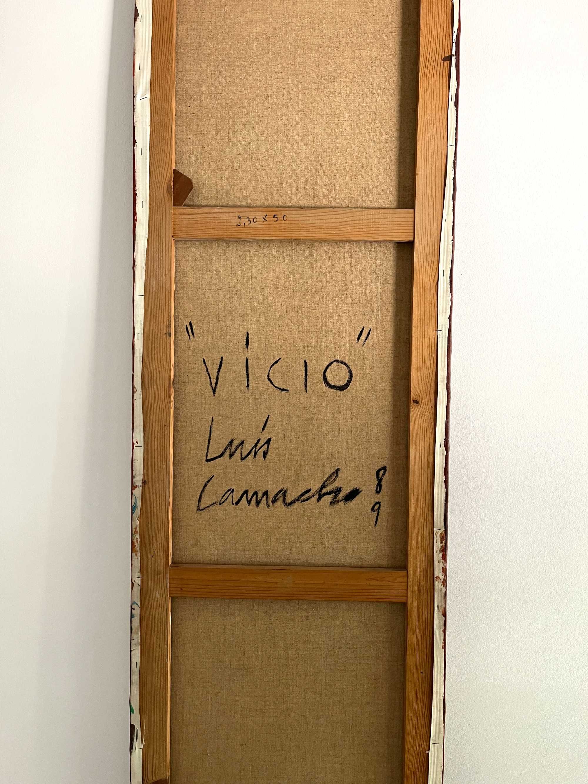 Luis Camacho Óleo sobre tela  Vício de 1989 2,30 x 50 cm