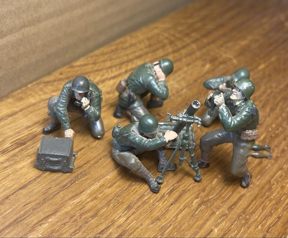 Фигурки солдат армии США. Масштаб 1/35. Минометный расчет.
