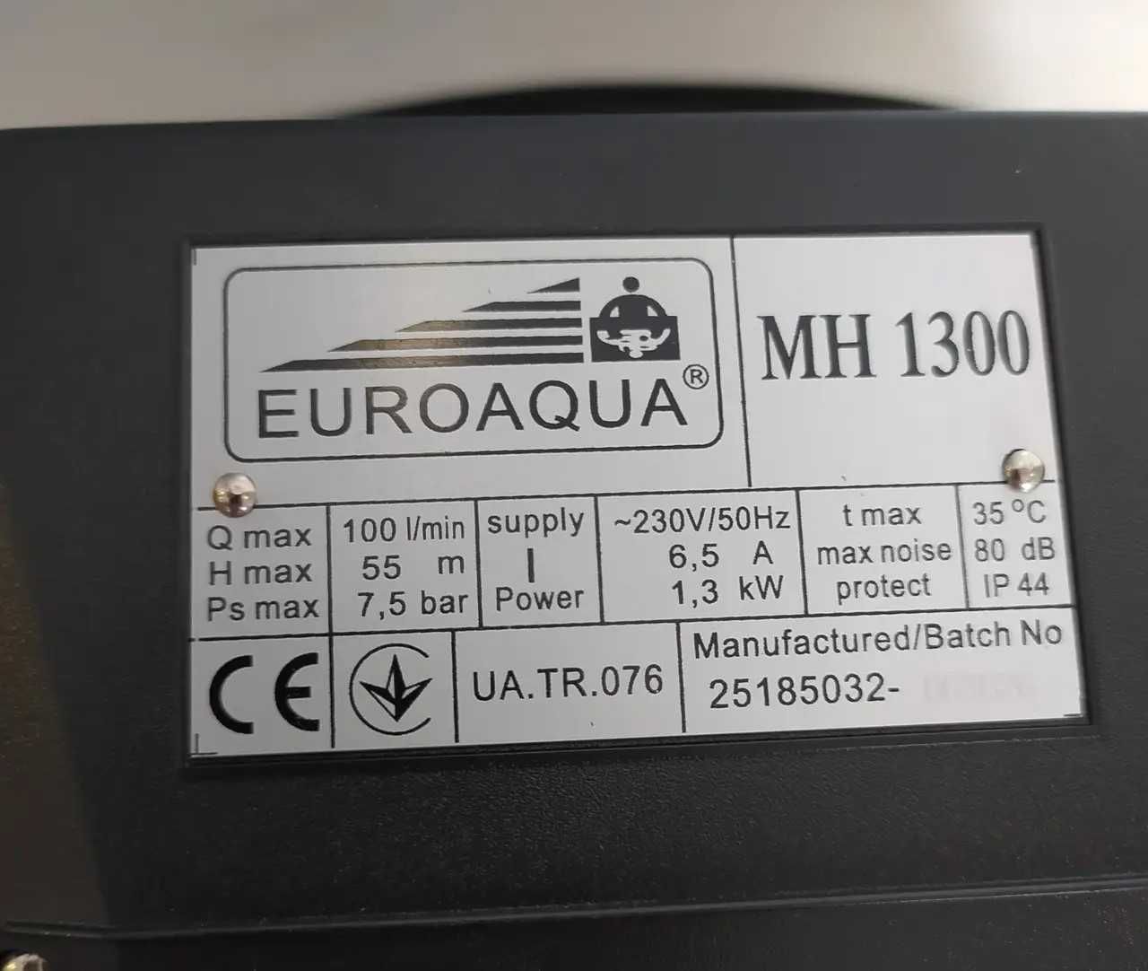 Насос поверхневий для води EUROAQUA MH 1300 багатоступінчастий