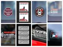Autocolantes de Alarme para Vidro Carro - Dissuasores Anti Roubo