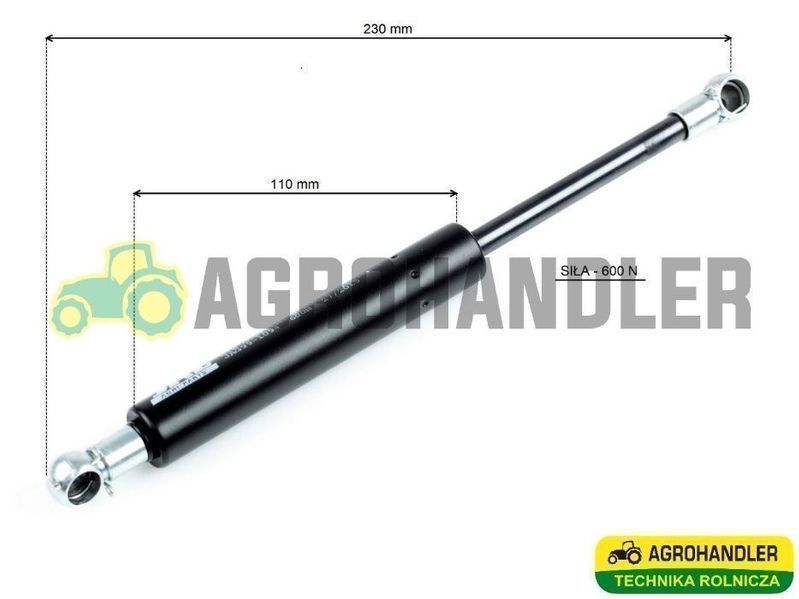 Siłownik teleskop gazowy drzwi Massey Ferguson