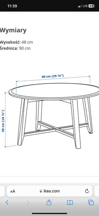 Sprzedam dwa czarne stoliki Ikea