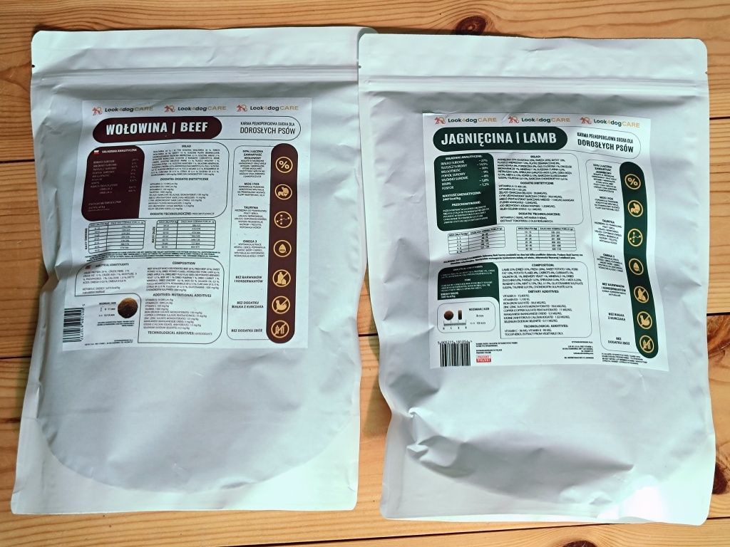 Karma Sucha Look4dog CARE Wołowina 1 kg + Jagnięcina 1 kg