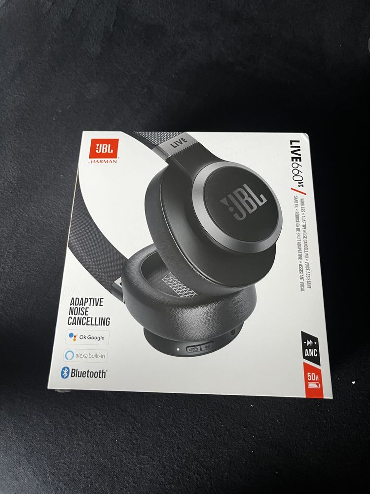 Słuchawki nauszne JBL Live 660NC (nie airpods, technics, sony)