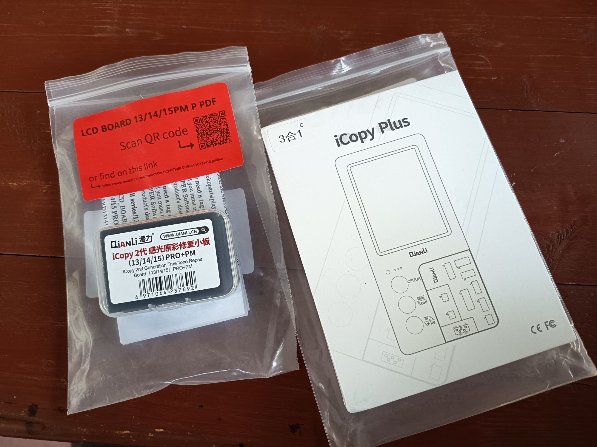 Programator QianLi iCopy Plus 2 + moduły LCD i baterii – nowy zestaw
