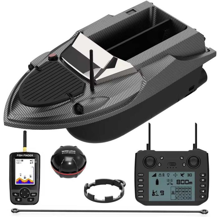 Кораблик с GPS FLYTEС V020 5200 мАч для рыбалки прикормки карповый 25г