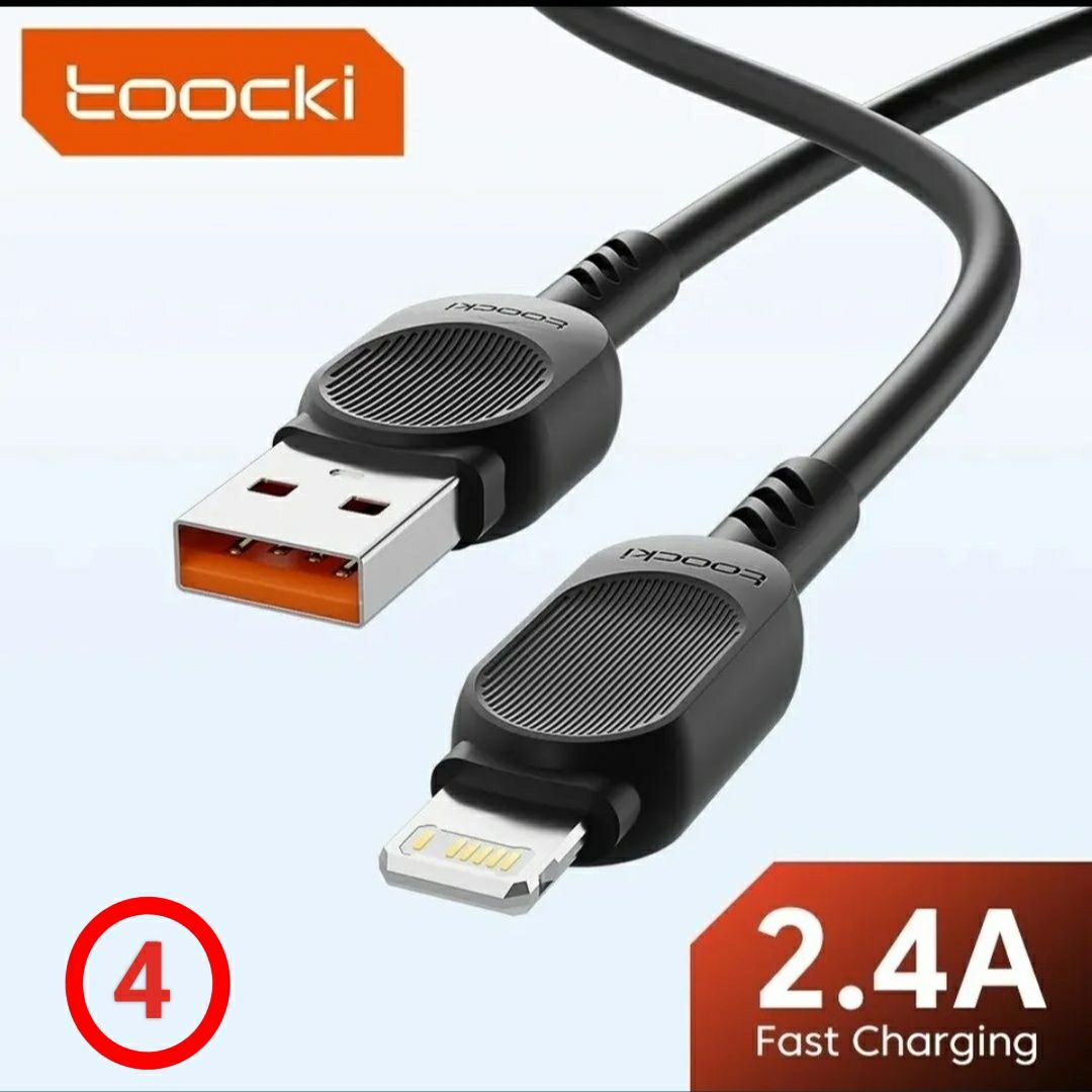 Кабель toocki 100w 7a usb*typeC,usb*lightning,typeC*typeC