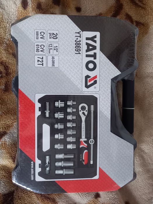 Zestaw kluczy nasadowych 1/2 yato yt-38691 , nowy 20 pcs
