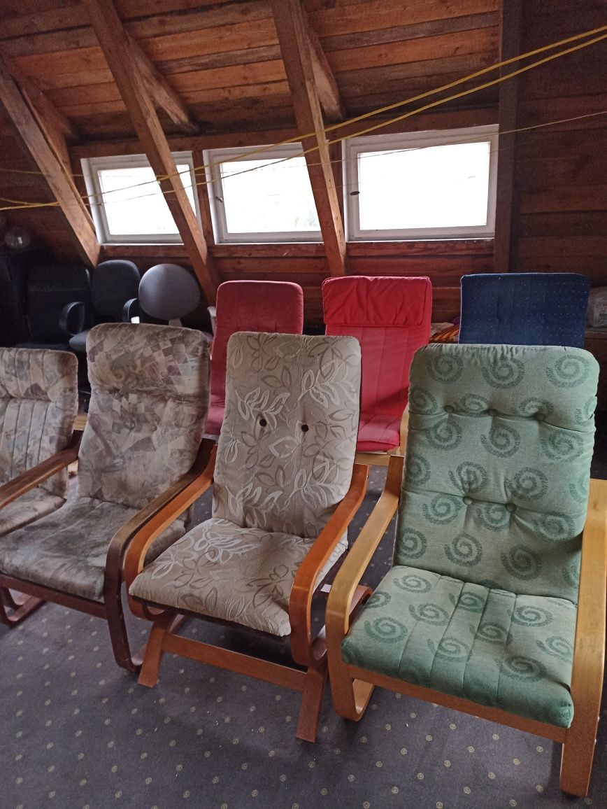 7 foteli typu inka i 2 fotele tapicerowane