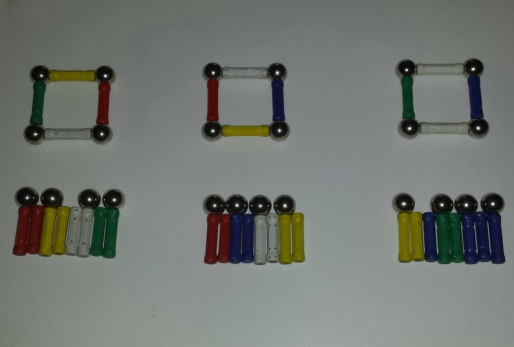 Игрушки игра магнитный конструктор MAGNASTIX 60 элементов Магнастик