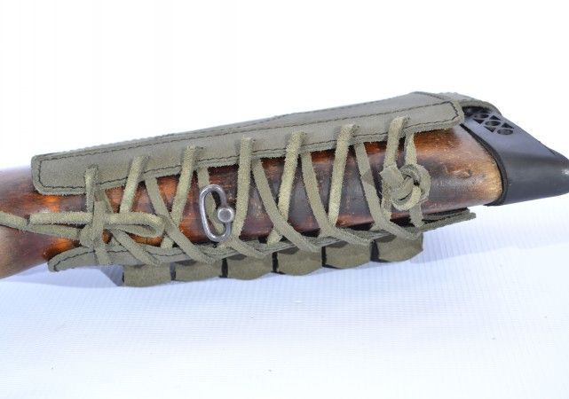 Патронташ на приклад натуральная кожа на шнуровке цвета в наличии