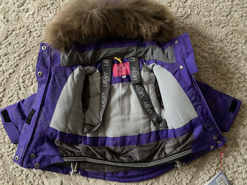 Зимовий дитячий мембранний термо комбінезон на/для дівчинки 74-98