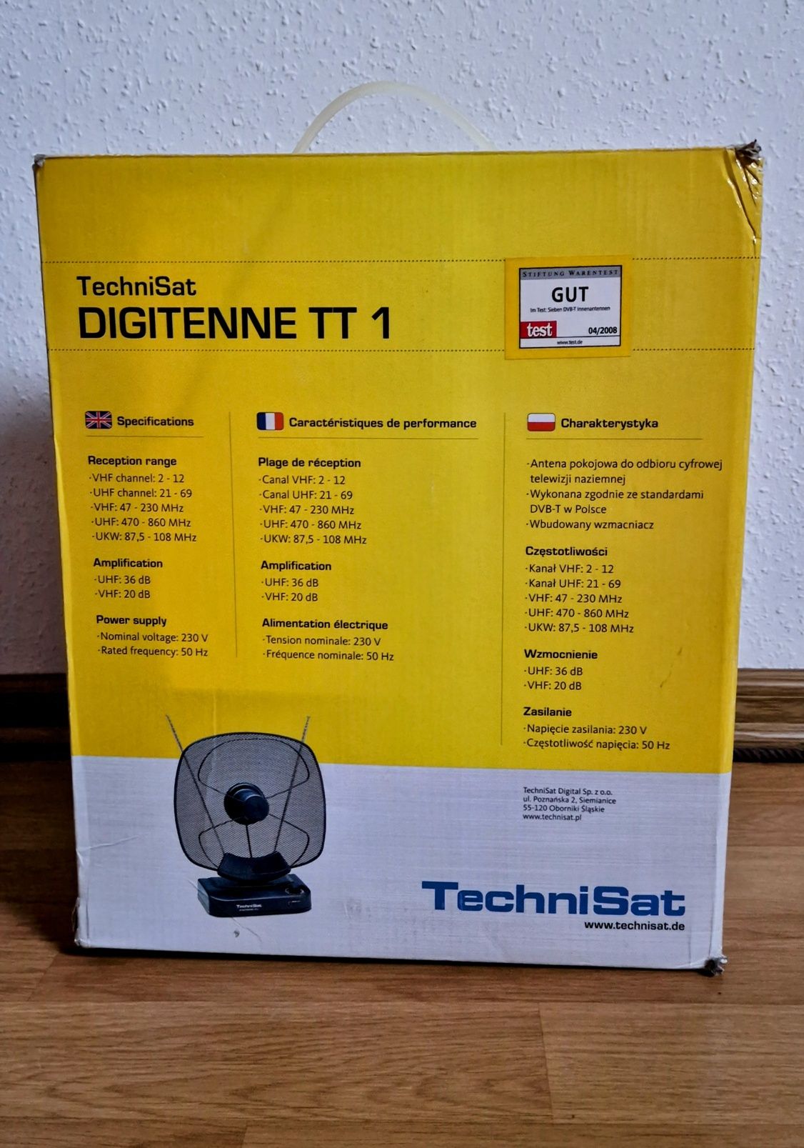 Antenna DVB-T TechniSat Digitenne TT1 – z wzmacniaczem