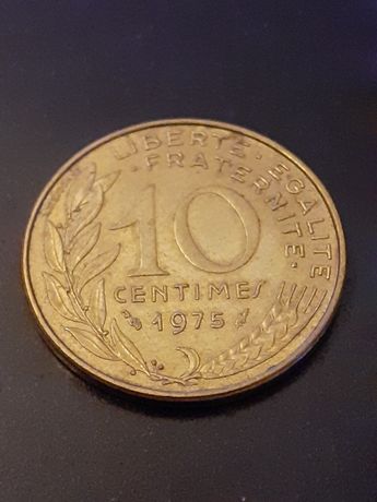 Moeda antiga 10 cêntimos França 1975 -Oferta de Moeda 5 Pesetas 1998
