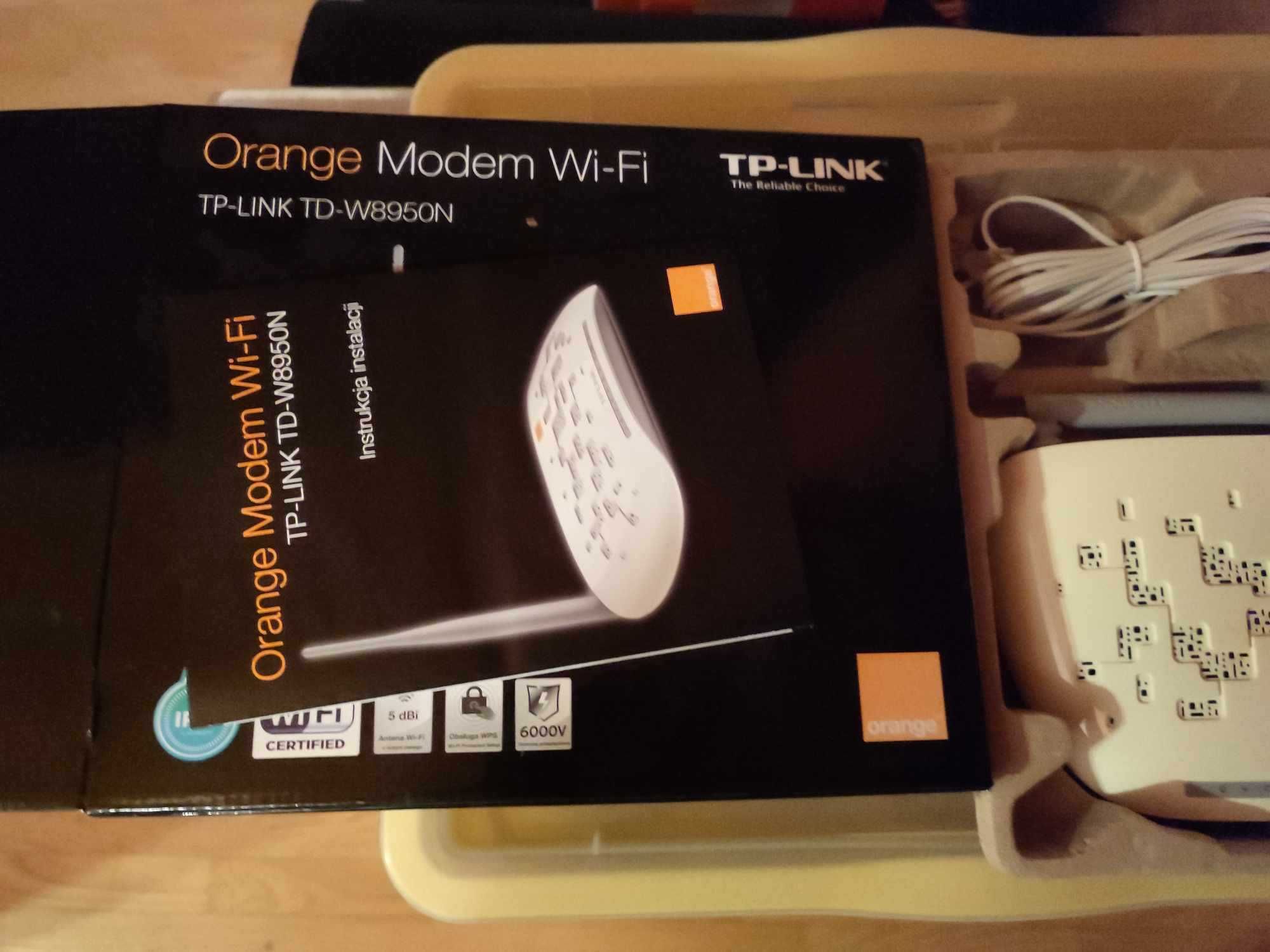 Orange Modem Router Wi-fi Tp-Link kompletny