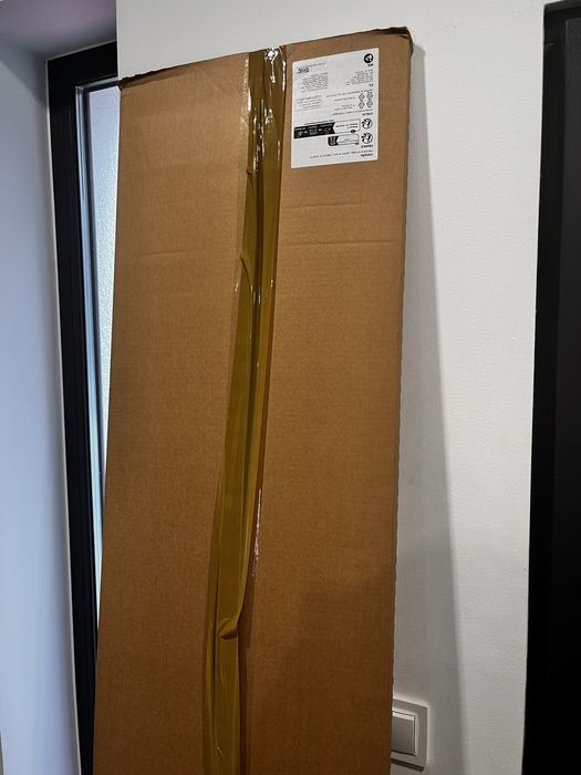 IKEA OXBERG Drzwi szklane, biały, 40x192 cm