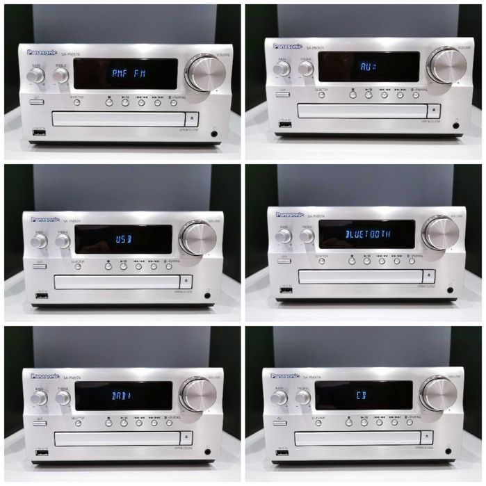 Wieża Panasonic PMX 74 Bluetooth, DAB+, USB, AUX, CD, FLAC, 2x60W