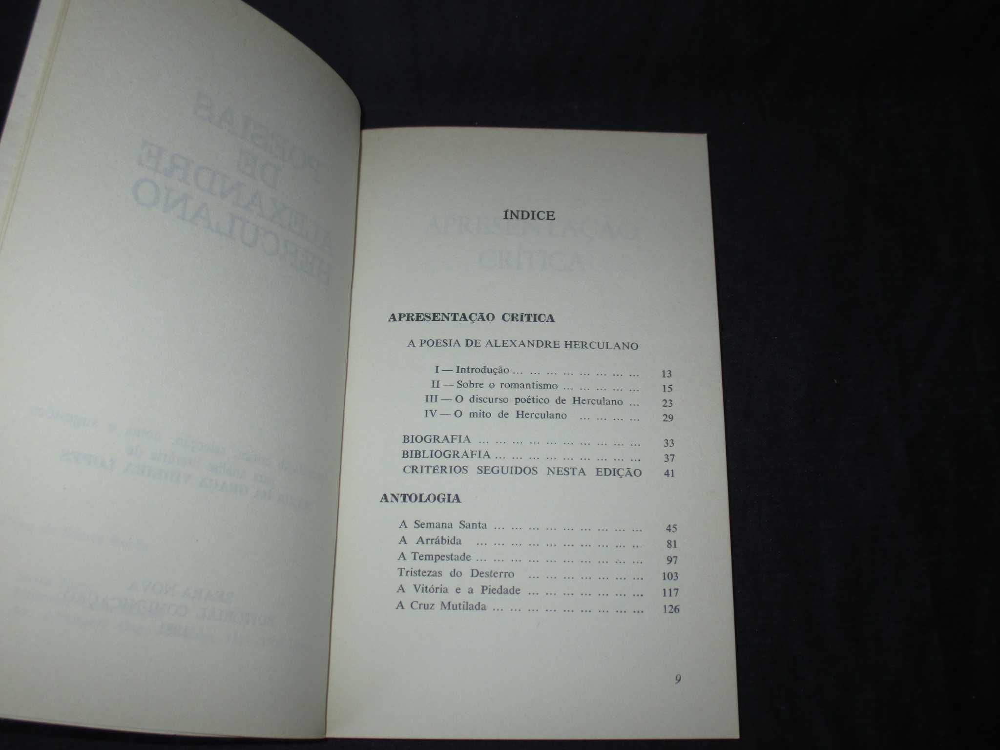 Livro Poesia de Alexandre Herculano Maria da Graça Videira Lopes