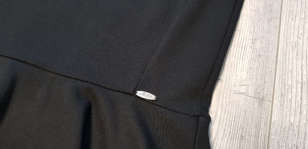 Sukienka MOHITO r. 36 JAK NOWA czarna z siatką i baskinką