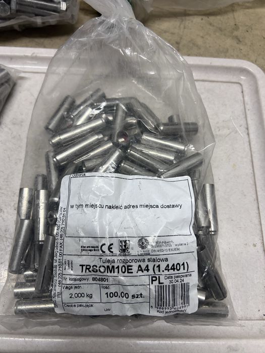 Tuleja rozporowa TRSOM 10E A4