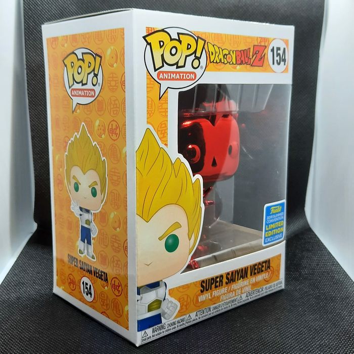 Funko Pop Dragon Ball Z Vegeta 154 Red Chrome Summer Convention 2019
