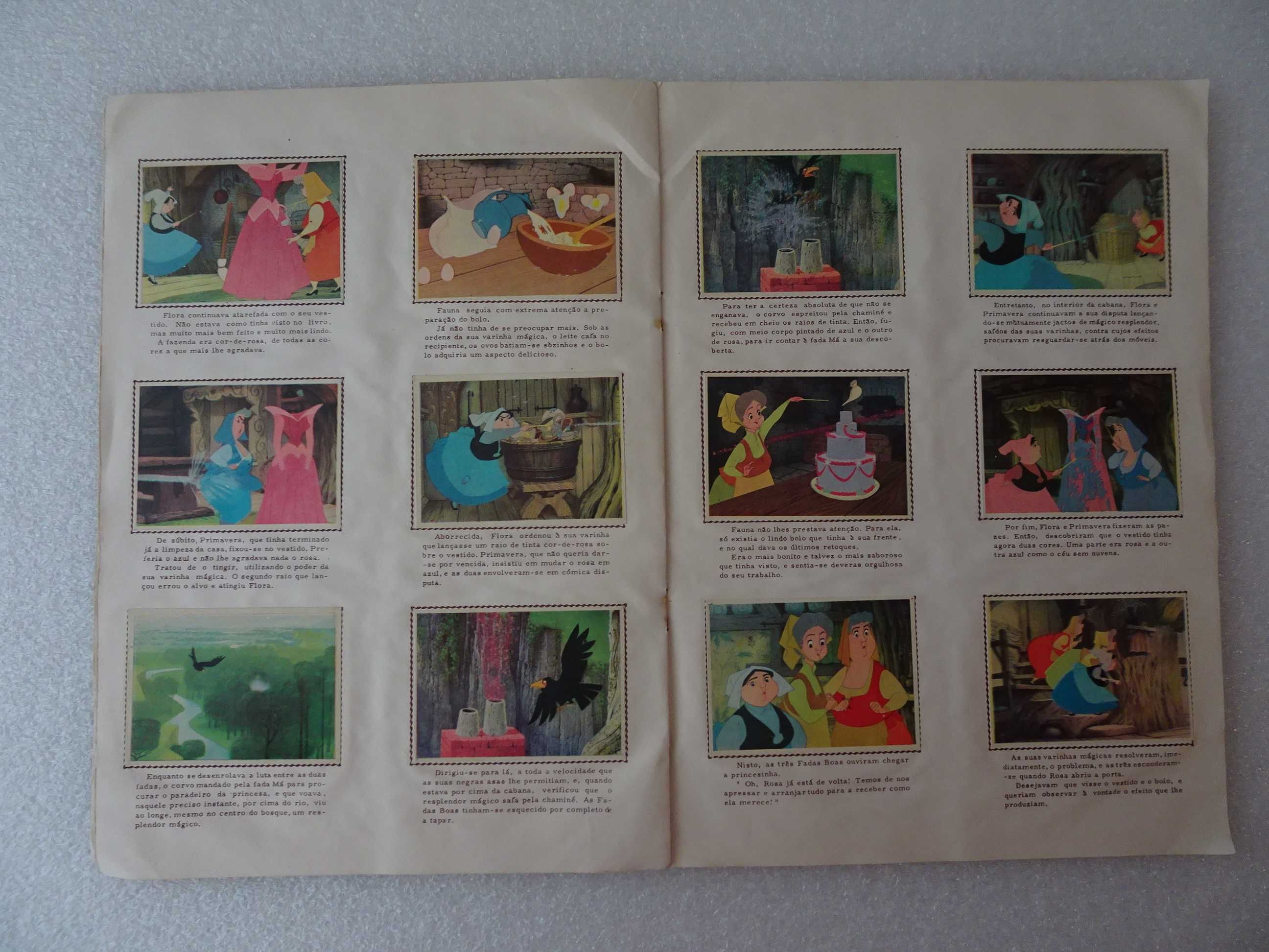 Caderneta de cromos completa A Bela Adormecida