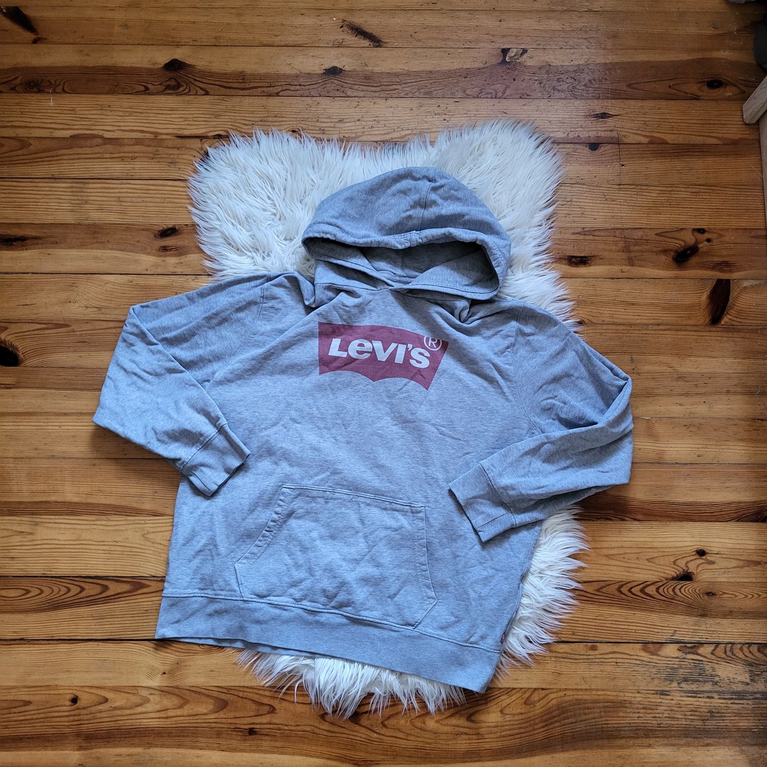 Szara bluza z kapturem Levi's XL uniseks