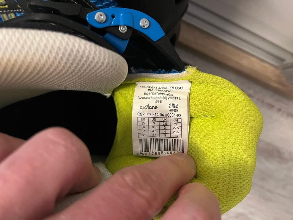 Rolki Oxelo junior niebieskie rozmiar 35-38