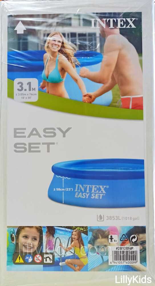 Надувной бассейн INTEX EASY SET POOL 28120, 28122 интекс 305 x 76 см