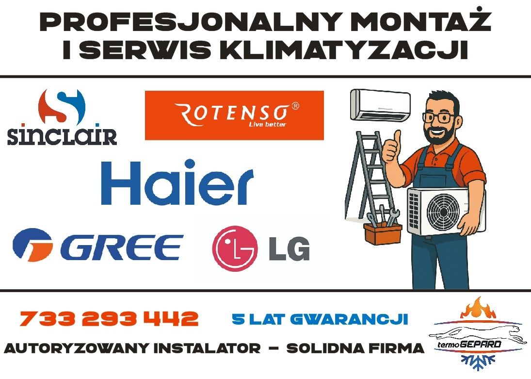 Klimatyzacja Sinclair SKY3 3,2KW z montażem