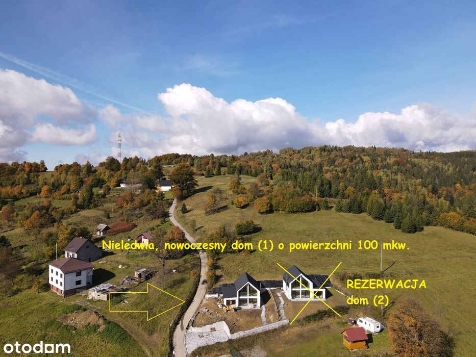 Na sprzedaż nowoczesny dom(1) o pow. 100 mkw, Milówka-Nieledwia.