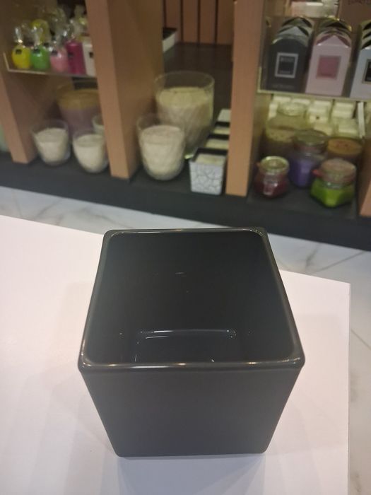 Szkło do zalewania świec kwadratowe czarny mat szklanka do świec