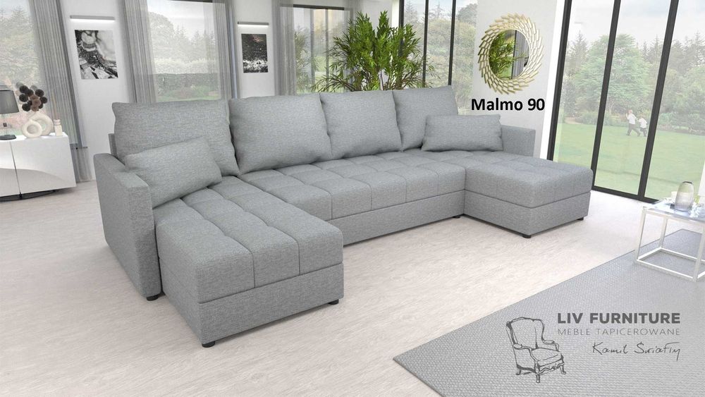 NOWY Narożnik Rogówka DOMINO U z funkcją spania KUPUJESZ U PRODUCENTA!