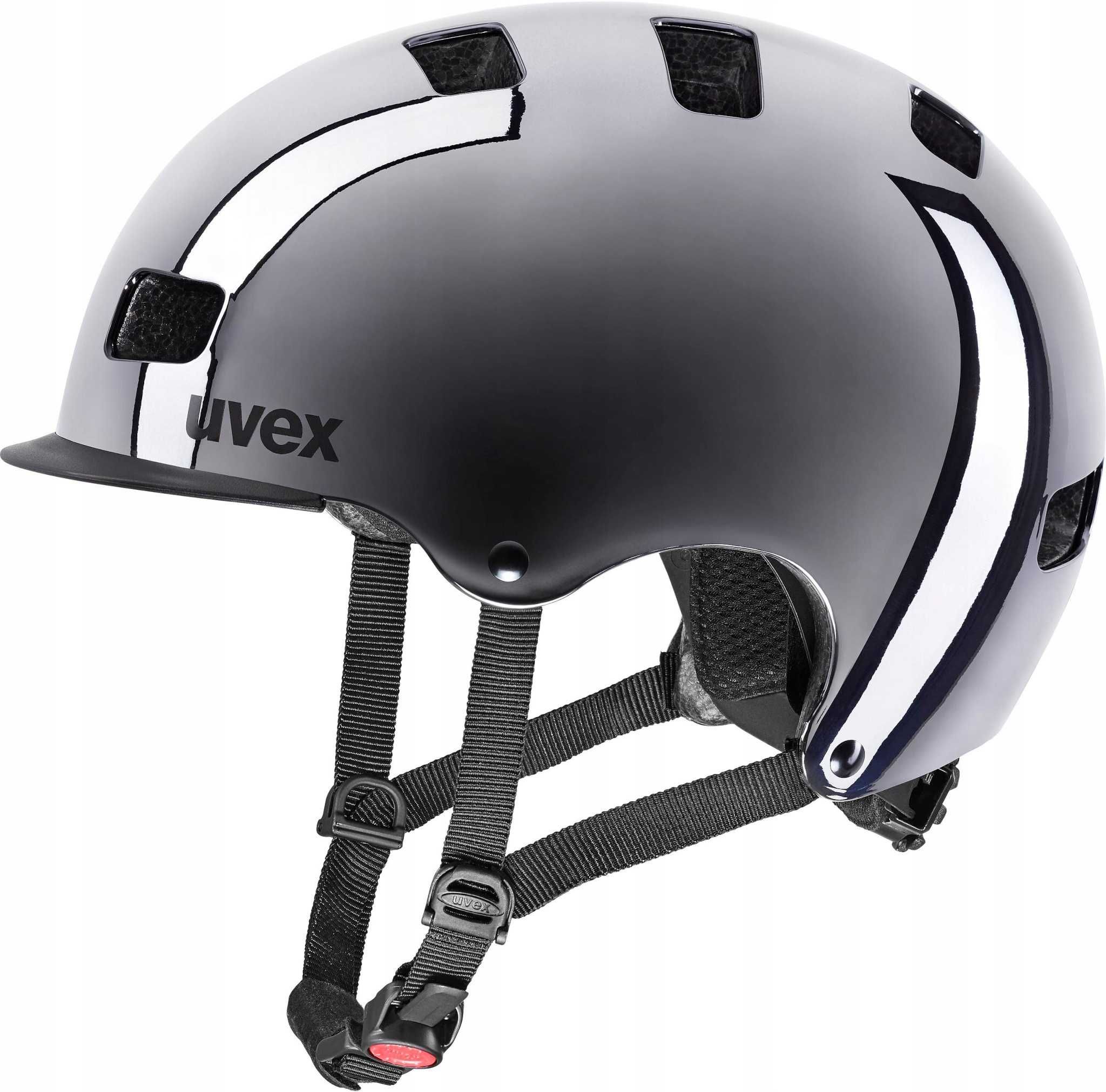 Kask rowerowy dziecięcy Uvex HLMT 5 Bike Pro Gunmet Chrome M 55-58cm